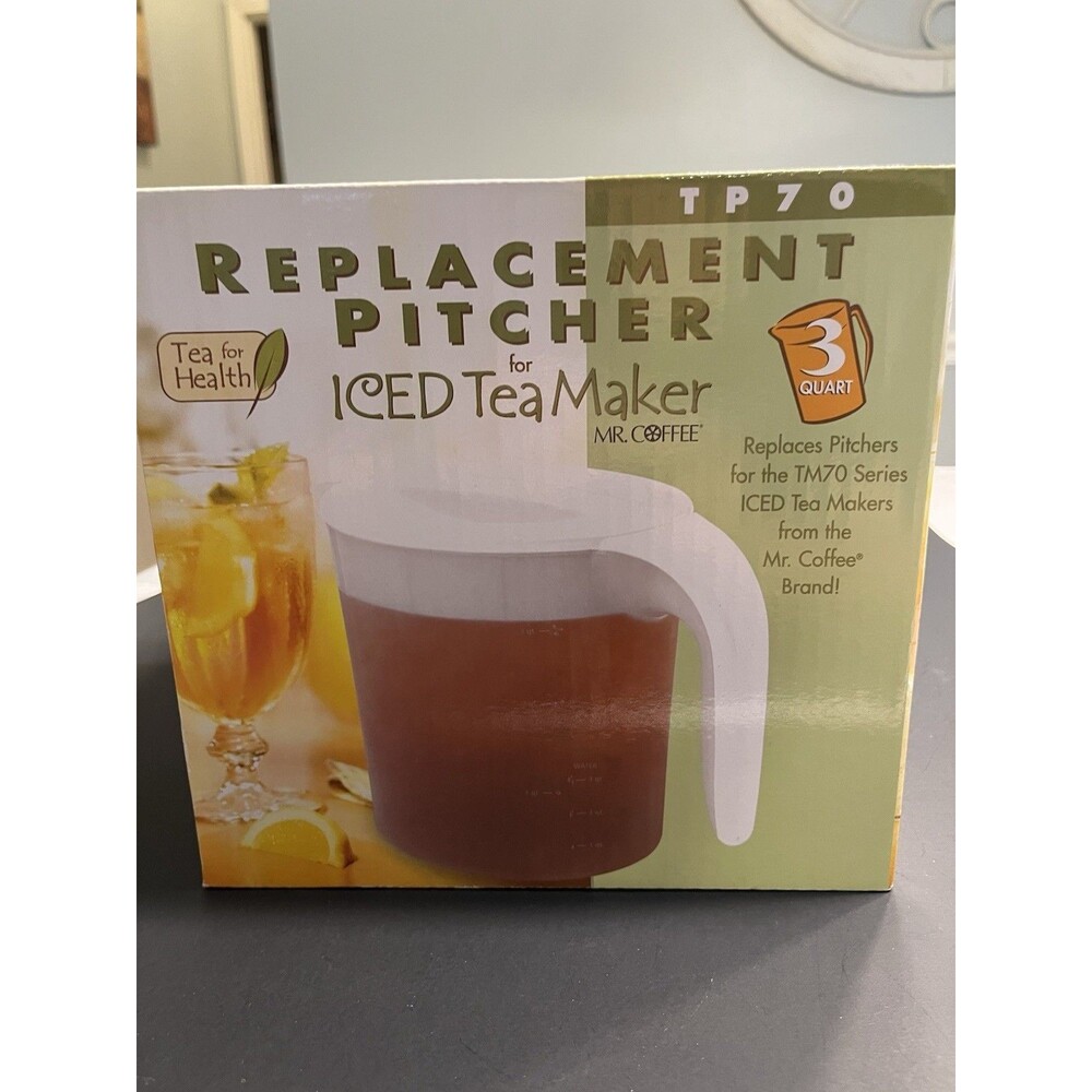 New Mr. Coffee 3 QT Iced Tea Maker TP70 replaces TM70 Series Replacement Pitcher